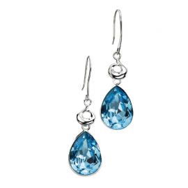 Swarovski® Crystal Aquamarine Teardrop Earrings